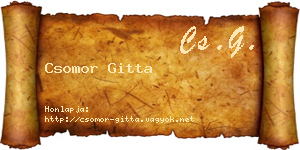 Csomor Gitta névjegykártya
